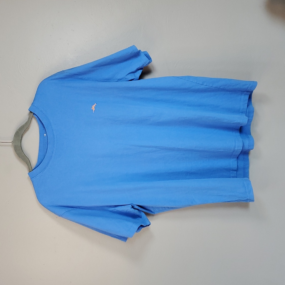 Joe Marlin men's blue short sleeve tshirt with logo. Size XXL